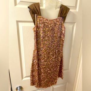 BCBG Maxazia Silk Sparkle cocktail mini dress.
